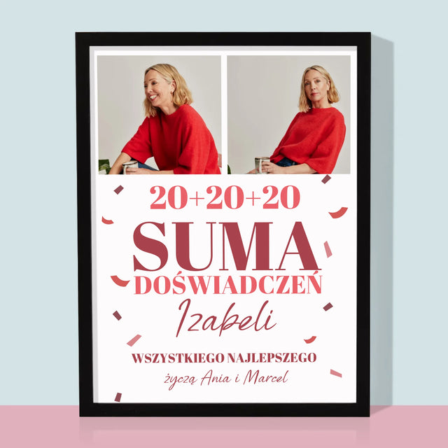 Fotokolaż: Suma Doświadczeń - Wydruk Obramowany