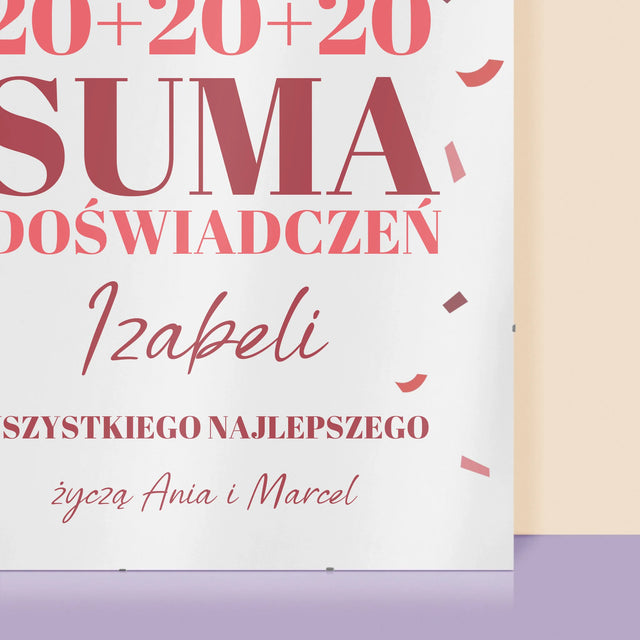 Fotokolaż: Suma Doświadczeń - Personalizowany Plakat