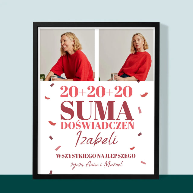Fotokolaż: Suma Doświadczeń - Wydruk Obramowany