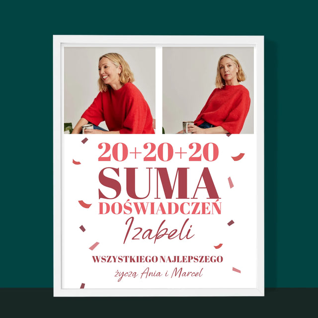 Fotokolaż: Suma Doświadczeń - Wydruk Obramowany
