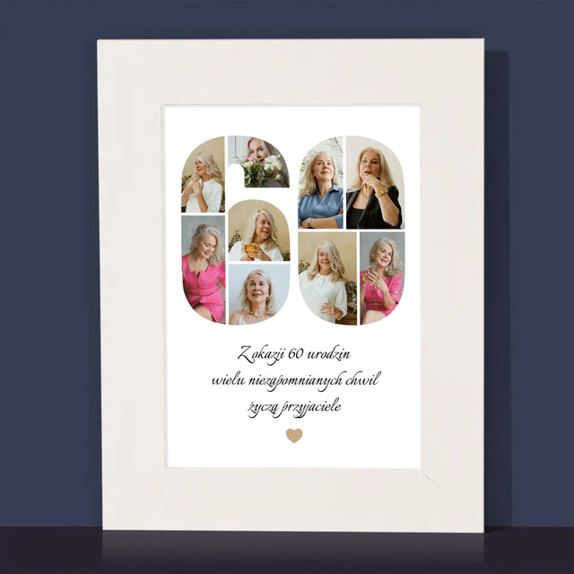 Kształt Ze Zdjęć: 60 Urodziny Życzenia - Ramka Na Zdjęcie