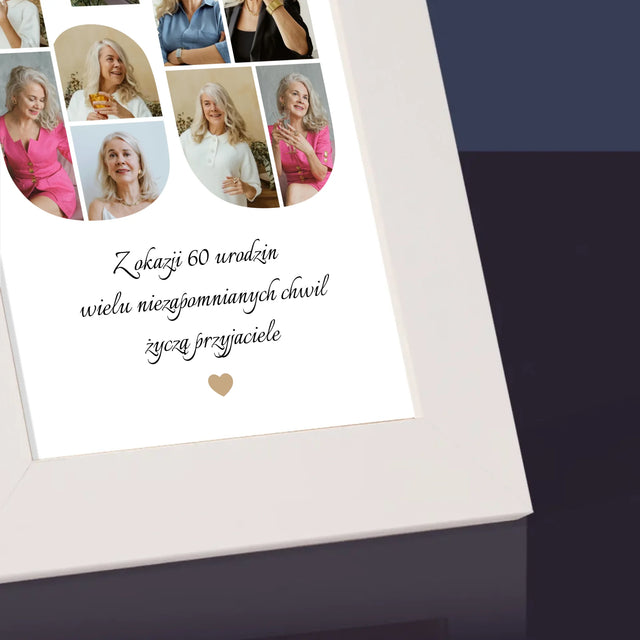 Kształt Ze Zdjęć: 60 Urodziny Życzenia - Ramka Na Zdjęcie