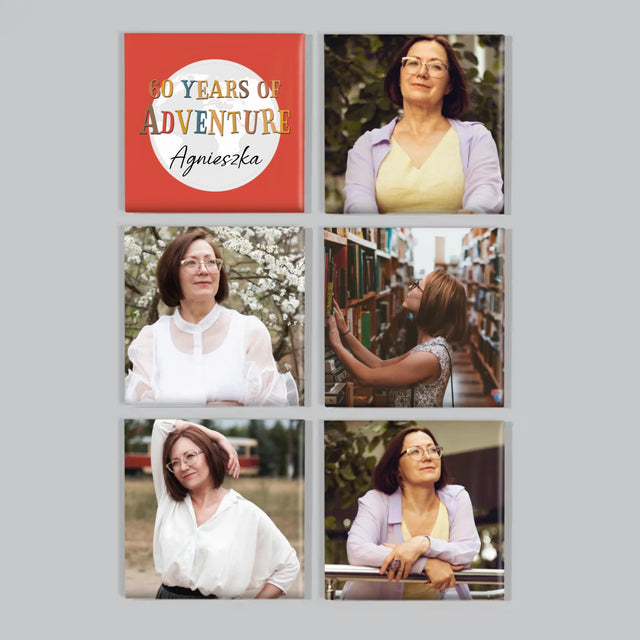 Fotokolaż: 60 Years Of Adventure - Zestaw Magnesów