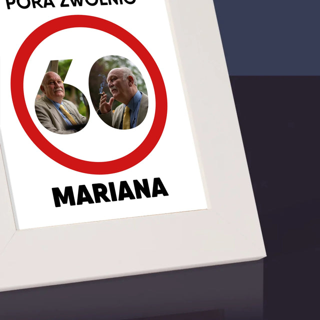 Słowo Ze Zdjęć: 60 Pora Zwolnić - Ramka Na Zdjęcie