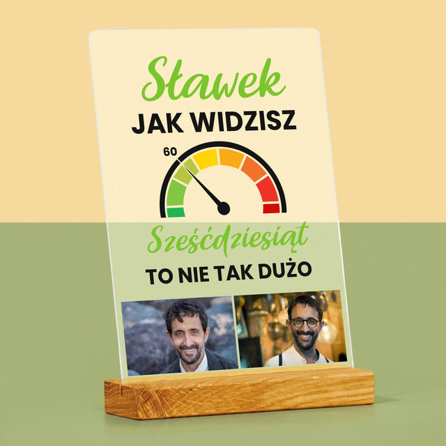 Fotokolaż: 60 Licznik - Wydruk Na Szkle Akrylowym