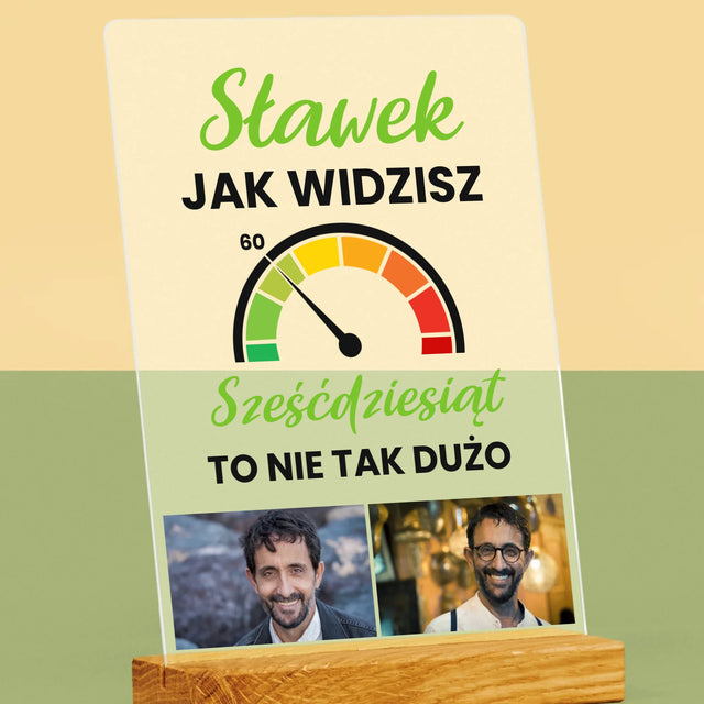 Fotokolaż: 60 Licznik - Wydruk Na Szkle Akrylowym