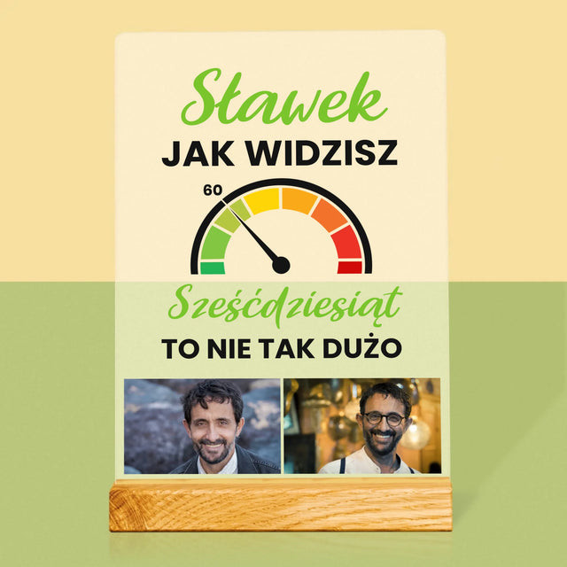 Fotokolaż: 60 Licznik - Wydruk Na Szkle Akrylowym