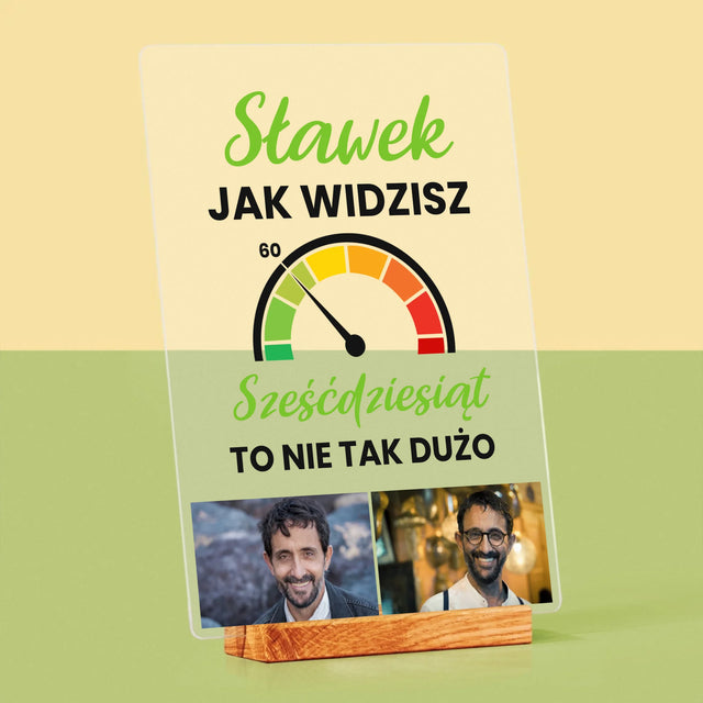 Fotokolaż: 60 Licznik - Wydruk Na Szkle Akrylowym