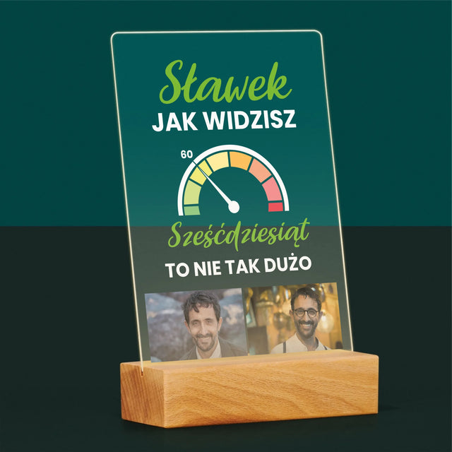 Fotokolaż: 60 Licznik - Wydruk Na Szkle Akrylowym