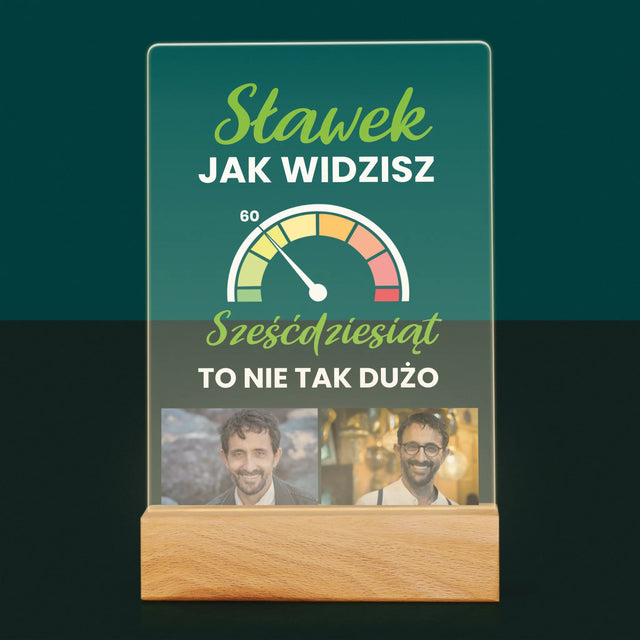 Fotokolaż: 60 Licznik - Wydruk Na Szkle Akrylowym
