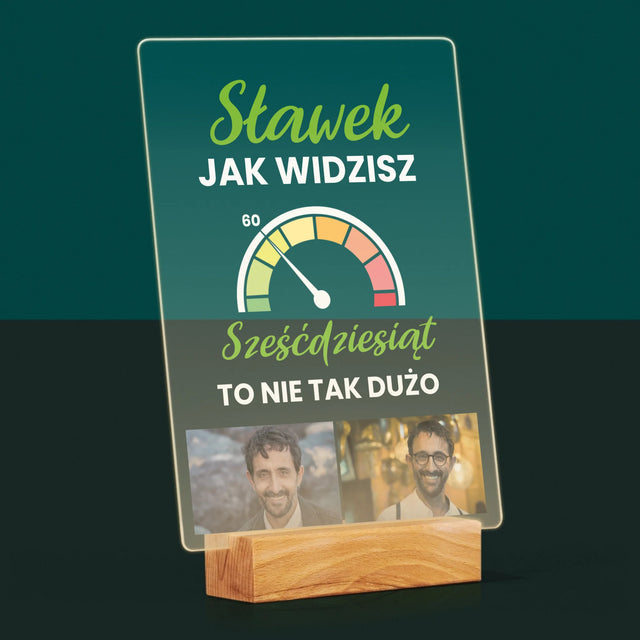 Fotokolaż: 60 Licznik - Wydruk Na Szkle Akrylowym