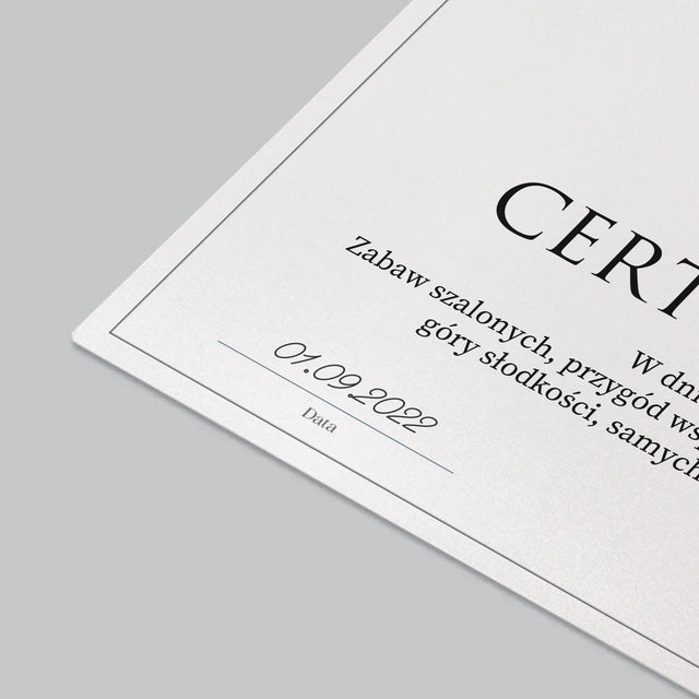 Certyfkat: Certyfikat 70-Latki - Podkładka Na Biurko