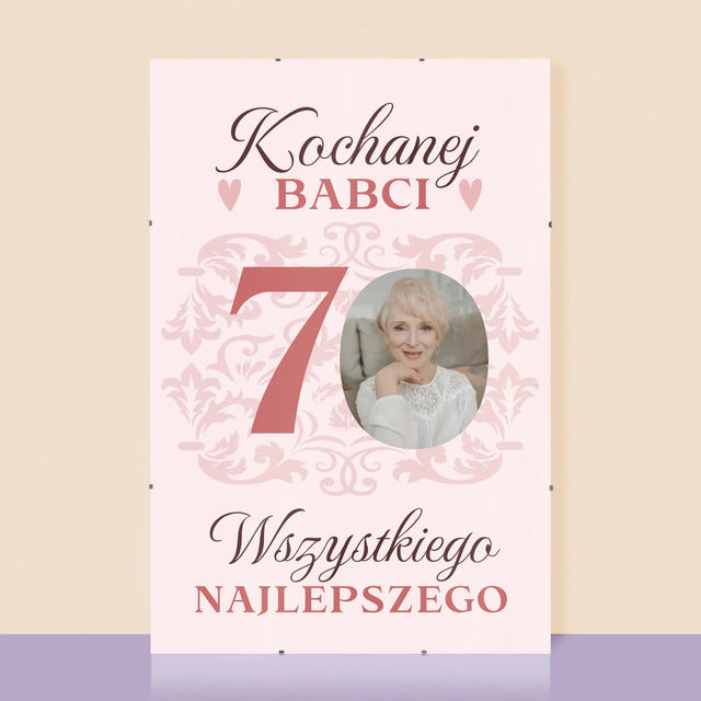 Zdjęcie I Podpis: Kochanej Babci Wszystkiego Najlepszego - Personalizowany Plakat
