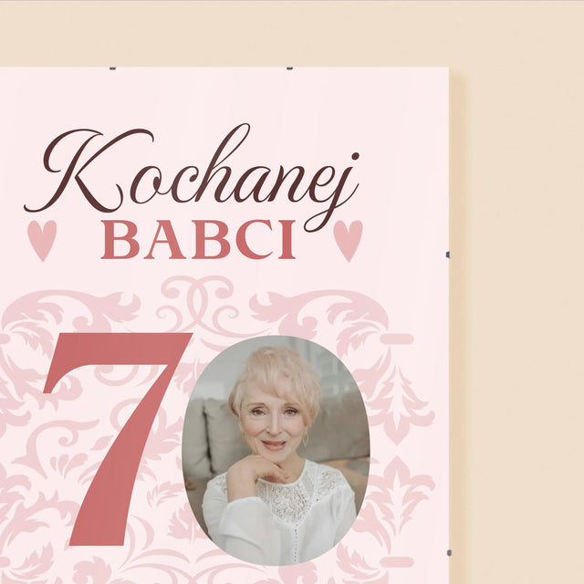 Zdjęcie I Podpis: Kochanej Babci Wszystkiego Najlepszego - Personalizowany Plakat