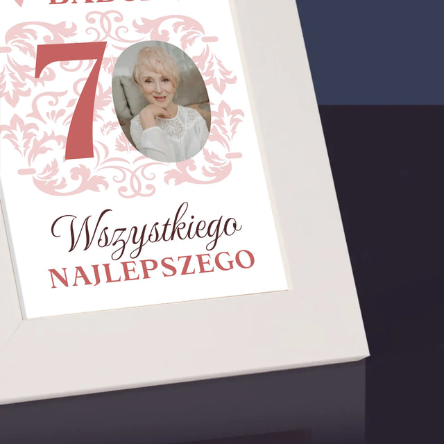 Zdjęcie I Podpis: Kochanej Babci Wszystkiego Najlepszego - Ramka Na Zdjęcie