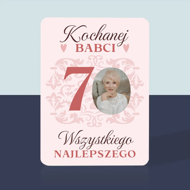 Zdjęcie I Podpis: Kochanej Babci Wszystkiego Najlepszego - Karty Do Gry