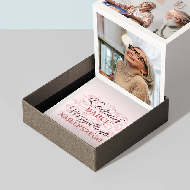 Zdjęcie I Podpis: Kochanej Babci Wszystkiego Najlepszego - Zestaw Zdjęć Harmonijka