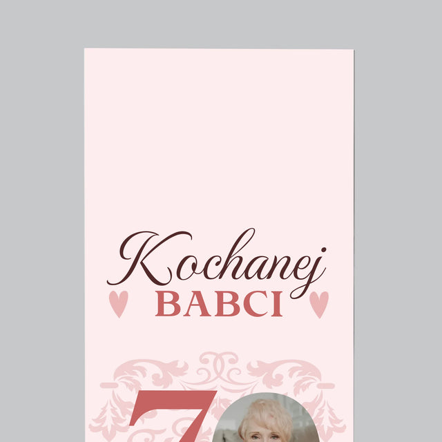 Zdjęcie I Podpis: Kochanej Babci Wszystkiego Najlepszego - Magnes Na Lodówkę
