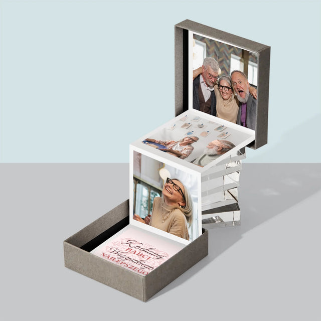 Zdjęcie I Podpis: Kochanej Babci Wszystkiego Najlepszego - Zestaw Zdjęć Harmonijka