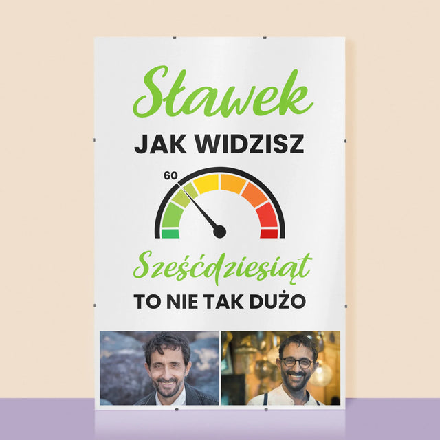 Fotokolaż: 60 Licznik - Personalizowany Plakat