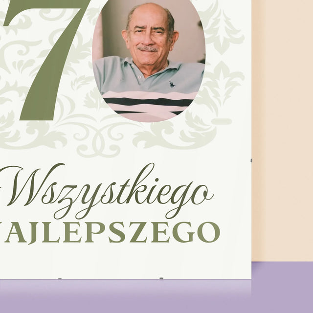 Zdjęcie I Podpis: Kochanemu Dziadkowi Wszystkiego Najlepszego - Personalizowany Plakat