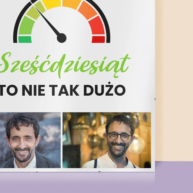 Fotokolaż: 60 Licznik - Personalizowany Plakat