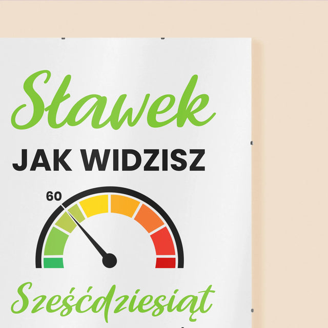 Fotokolaż: 60 Licznik - Personalizowany Plakat