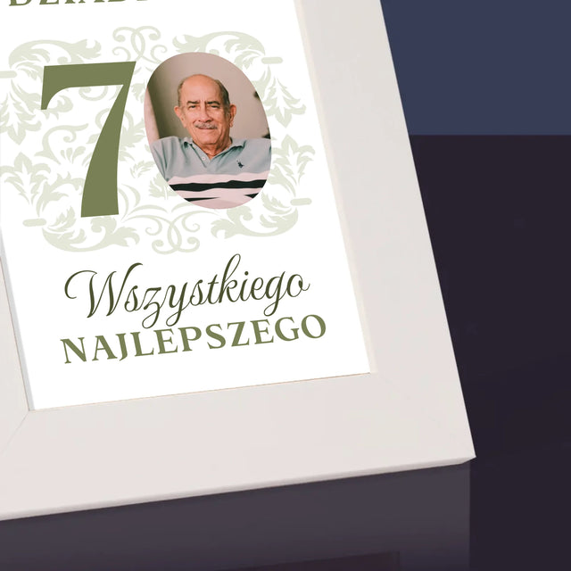 Zdjęcie I Podpis: Kochanemu Dziadkowi Wszystkiego Najlepszego - Ramka Na Zdjęcie