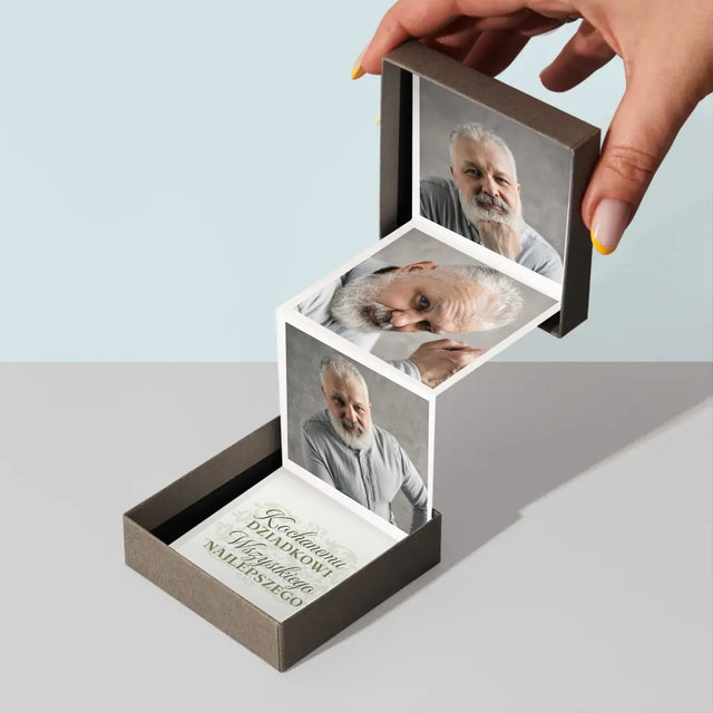 Zdjęcie I Podpis: Kochanemu Dziadkowi Wszystkiego Najlepszego - Zestaw Zdjęć Harmonijka