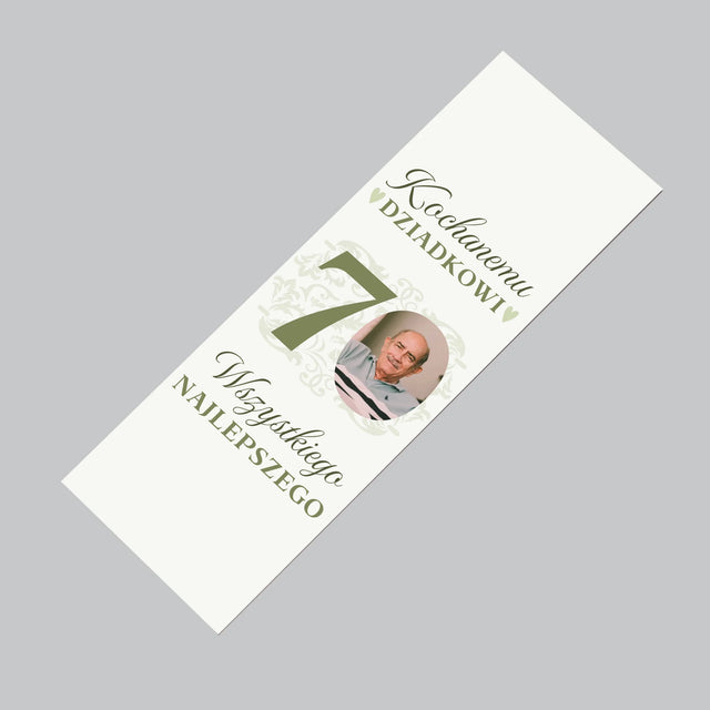 Zdjęcie I Podpis: Kochanemu Dziadkowi Wszystkiego Najlepszego - Magnes Na Lodówkę