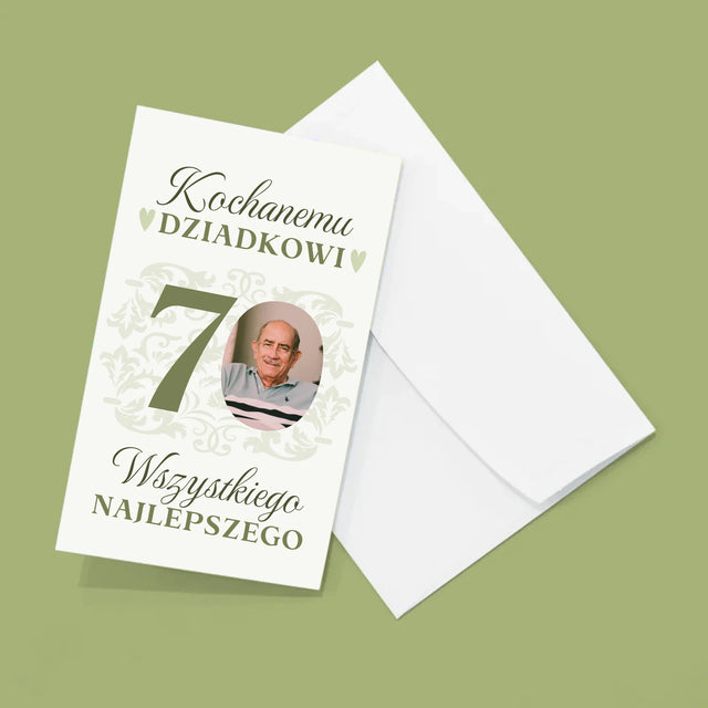 Zdjęcie I Podpis: Kochanemu Dziadkowi Wszystkiego Najlepszego - Duża Harmonijka Ze Zdjęć