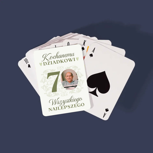 Zdjęcie I Podpis: Kochanemu Dziadkowi Wszystkiego Najlepszego - Karty Do Gry
