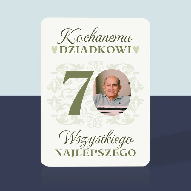 Zdjęcie I Podpis: Kochanemu Dziadkowi Wszystkiego Najlepszego - Karty Do Gry