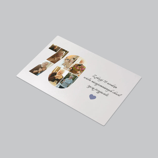 Kształt Ze Zdjęć: 70 Urodziny Życzenia - Podkładka Na Biurko