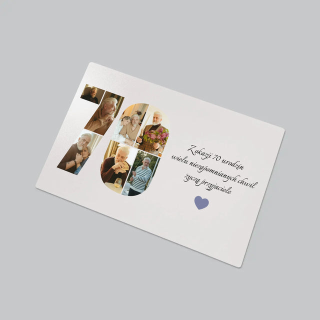 Kształt Ze Zdjęć: 70 Urodziny Życzenia - Podkładka Na Biurko