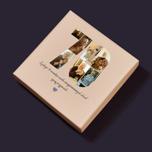 Kształt Ze Zdjęć: 70 Urodziny Życzenia - Personalizowane Puzzle
