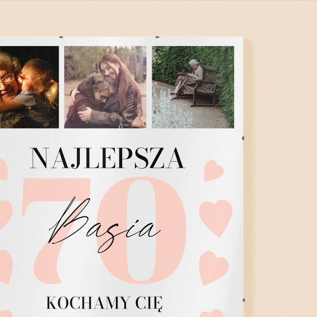Fotokolaż: Najlepsza 70 - Personalizowany Plakat