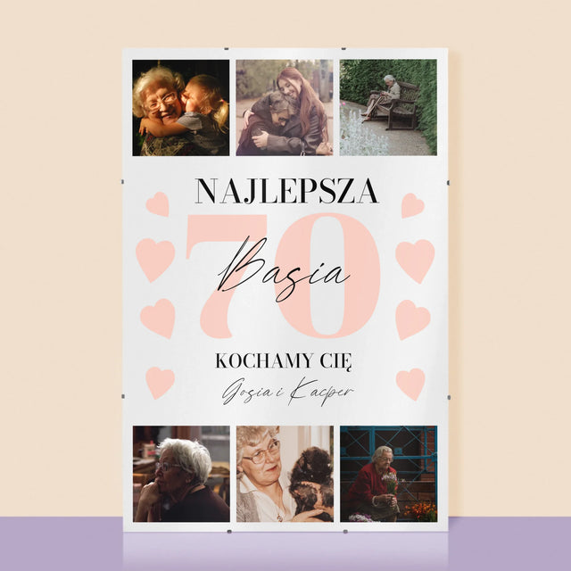Fotokolaż: Najlepsza 70 - Personalizowany Plakat