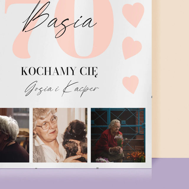 Fotokolaż: Najlepsza 70 - Personalizowany Plakat