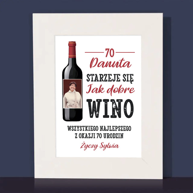 Zdjęcie I Podpis: Jak Dobre Wino - Ramka Na Zdjęcie