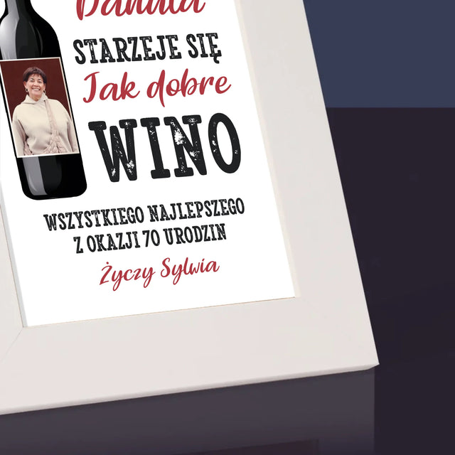 Zdjęcie I Podpis: Jak Dobre Wino - Ramka Na Zdjęcie