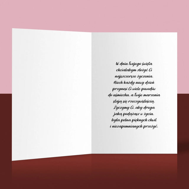 Zdjęcie I Podpis: Jak Dobre Wino - Kartka z Życzeniami