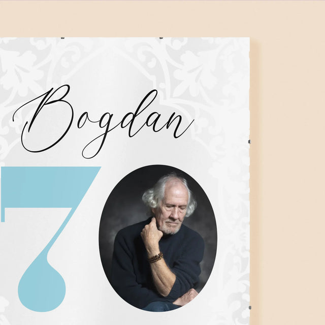 Zdjęcie I Podpis: 70 Lat Elegancji - Personalizowany Plakat