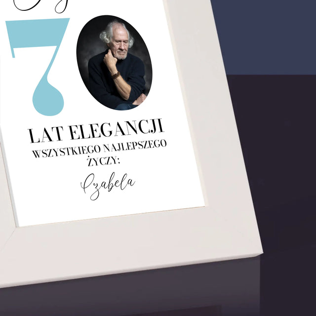 Zdjęcie I Podpis: 70 Lat Elegancji - Ramka Na Zdjęcie
