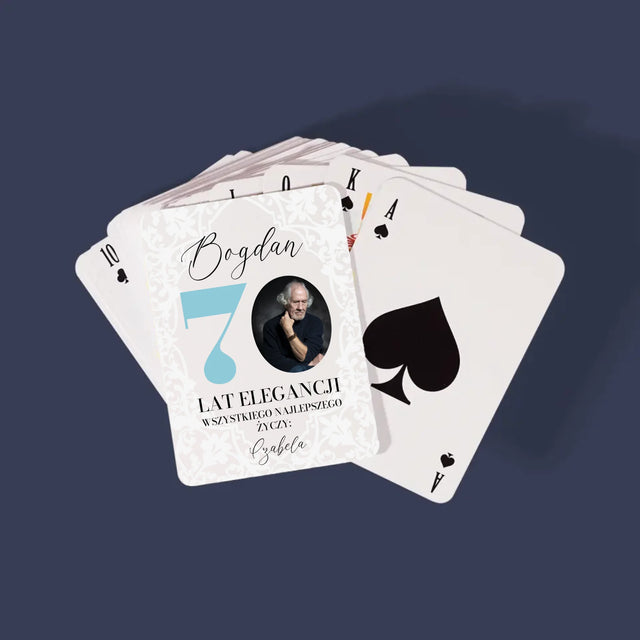 Zdjęcie I Podpis: 70 Lat Elegancji - Karty Do Gry