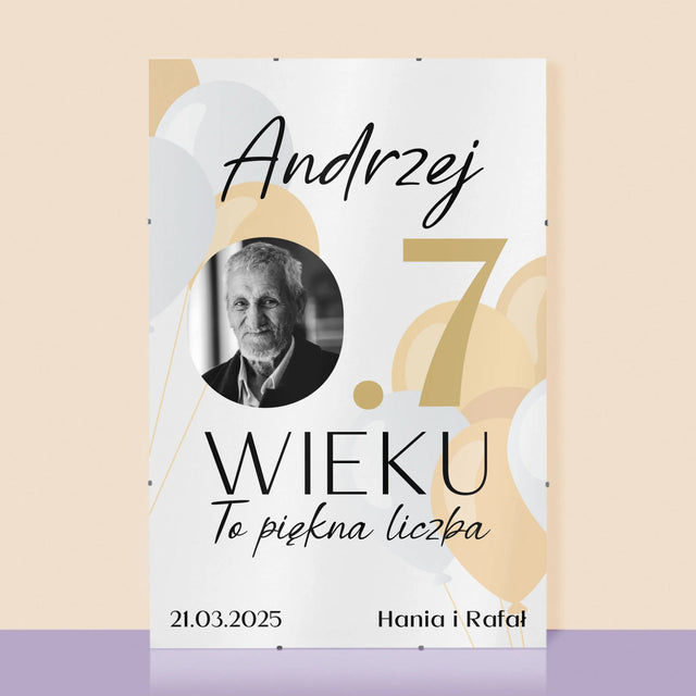 Zdjęcie I Podpis: 0.7 Wieku - Personalizowany Plakat