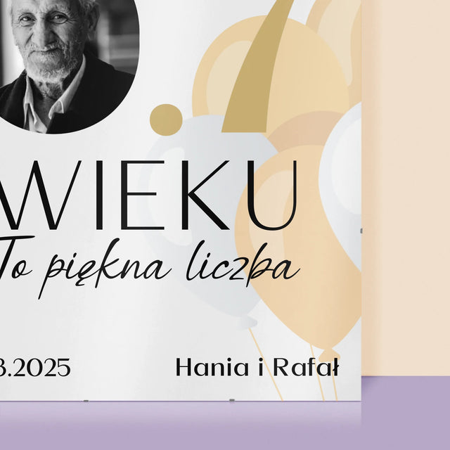 Zdjęcie I Podpis: 0.7 Wieku - Personalizowany Plakat