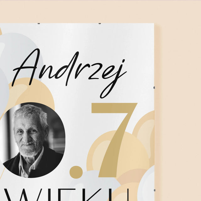 Zdjęcie I Podpis: 0.7 Wieku - Personalizowany Plakat