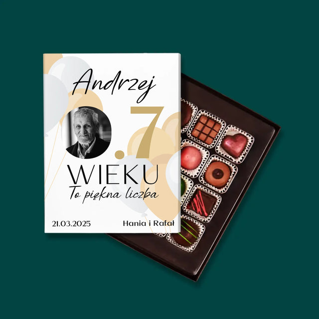 Zdjęcie I Podpis: 0.7 Wieku - Personalizowane Praliny