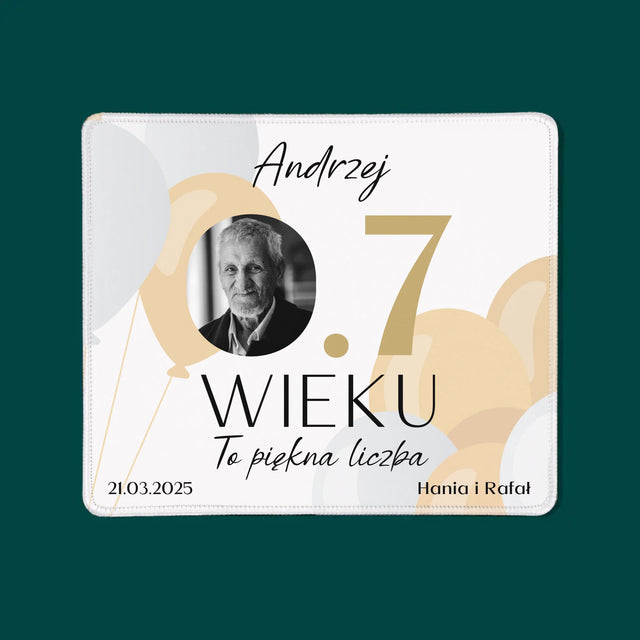 Zdjęcie I Podpis: 0.7 Wieku - Podkładka Pod Myszkę